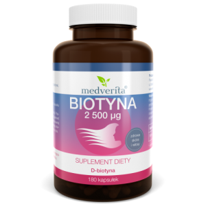 Biotyna 2500 µg witamina B7 (H) - 180 kapsułek