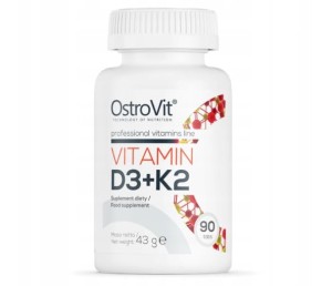 Witamina D3 (2000IU) + K2 (50µg) 90 kaps. 