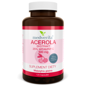 Acerola ekstrakt 25% witaminy C - 120 kapsułek