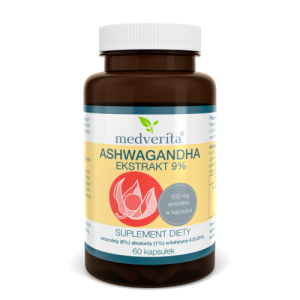 Ashwagandha ekstrakt 9% - 60 kapsułek