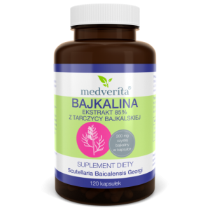 Bajkalina 85% ekstrakt z tarczycy bajkalskiej - 120 kapsułek