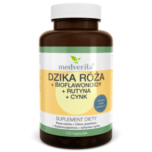 Dzika róża + Bioflawonoidy + Rutyna + Cynk - 120 kapsułek