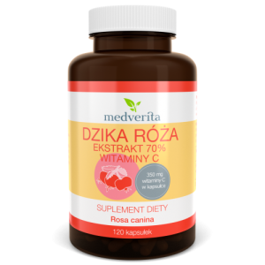 Dzika róża ekstrakt 70% witaminy C - 120 kapsułek