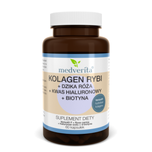Kolagen Rybi Verisol® F + Dzika Róża + Kwas Hialuronowy + Biotyna - 60 kapsułek