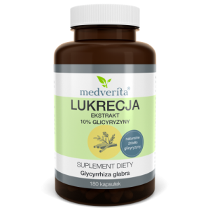 Lukrecja ekstrakt 10% glicyryzyny - 180 kapsułek