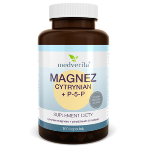 Magnez cytrynian + P-5-P - 100 kapsułek