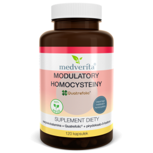 Modulatory homocysteiny ( witamina B12 + Folian Quatrefolic® + P-5-P ) - 120 kapsułek