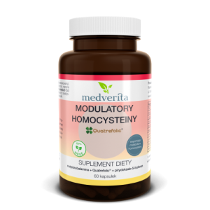 Modulatory homocysteiny ( witamina B12 + Folian Quatrefolic® + P-5-P ) - 60 kapsułek
