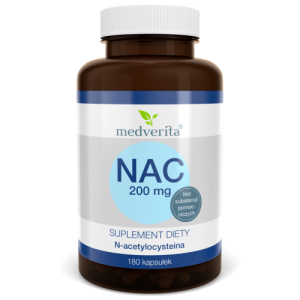 NAC 200 mg N-acetylocysteina - 180 kapsułek