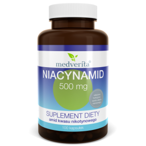 Niacynamid amid kwasu nikotynowego 500 mg - 100 kapsułek
