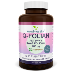 Q-Folian Quatrefolic® aktywny kwas foliowy 400µg - 120 kapsułek