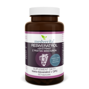 Resweratrol + Ekstrakt z Pestek Winogron - 60 kapsułek