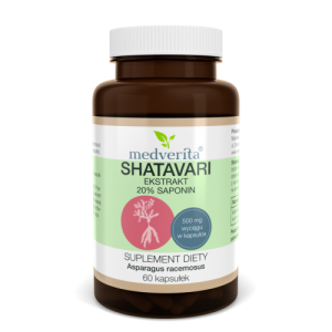 Shatavari ekstrakt 20% saponin - 60 kapsułek