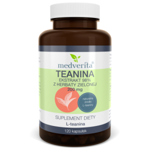 Teanina 200mg ekstrakt z herbaty zielonej - 120 kapsułek