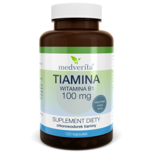 Tiamina 100 mg Witamina B1 - 120 kapsułek
