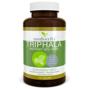 Triphala ekstrakt 40% tanin - 120 kapsułek