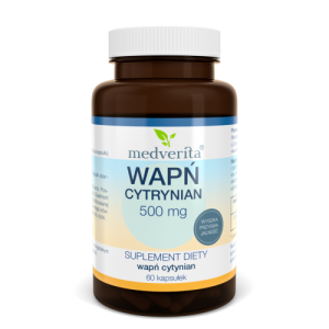 Wapń cytrynian 500 mg - 60 kapsułek
