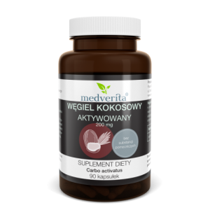 Węgiel kokosowy aktywowany 200 mg - 90 kapsułek