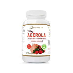 ACEROLA 250mg Naturalna Witamina C DO SSANIA 120 pastylek
