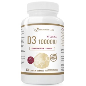 Witamina D3 10000IU Softgel w oleju słonecznikowym 120 kapsułek miękkich