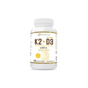 Witamina K2 MK-7 100mcg + D3 2000IU 50mcg w oleju MCT (olej kokosowy) 120 kapsułek