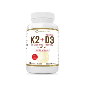 Witamina K2 MK-7 200mcg + D3 4000IU 100mcg w oleju MCT (olej kokosowy) 120 kapsułek