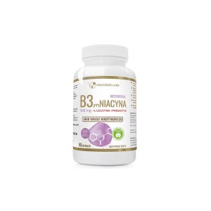 Niacyna Witamina B3 (PP) 500mg + Prebiotyk dla Wegan 60 kapsułek