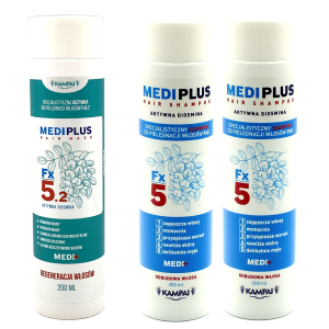 2 x Szampon  MediPlus Fx5 200 ml + Odżywka MediPlus Fx5.2 200 ml
