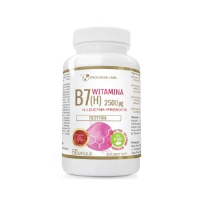 Biotyna Witamina B7 (H) 2500µg + Prebiotyk dla Wegan 60 kapsułek