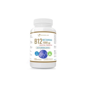 Witamina B12 1000µg Metylokobalamina + Prebiotyk 120 kapsułek