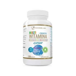 Multiwitamina Junior Witamina B COMPLEX + ADEK + Wit C + Prebiotyk 120 Kapsułek