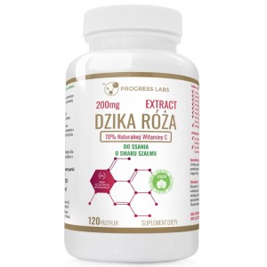 Dzika Róża 70% Naturalna Witamina C do ssania o smaku szałwii 120 pastylek Vege