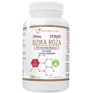 Dzika Róża 70 % Naturalna Witamina C do ssania o smaku hibiskusa 120 pastylek Vege