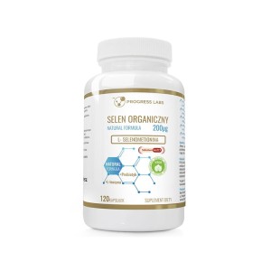 Selen Organiczny L- Selenometionina 200µg +BCAA Aminokwas Egzogenny +Prebiotyk 120 kapsułek