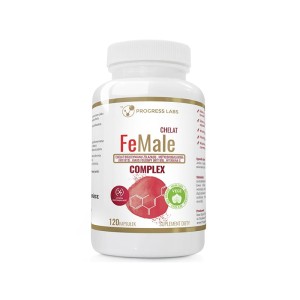 Żelazo Chelat Complex Metylokobalamina (WIT B12), Kwas Foliowy (WIT B9), Witamina C 120 Kapsułek Produkt Vege