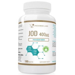 JOD JODEK POTASU DUŻA DAWKA 400mcg TARCZYCA 180 tabletek Produkt Vege