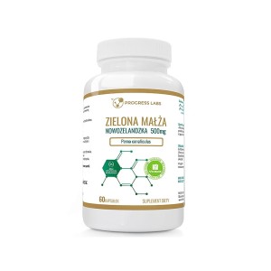 NOWOZELANDZA ZIELONA MAŁŻA 500 mg STAWY KOŚCI 60 kaps Produkt Vege