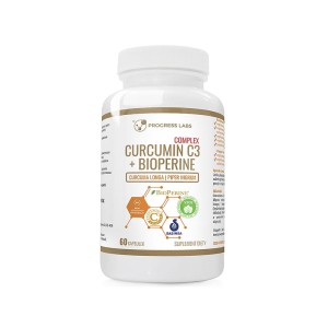 KURKUMINA + PIPERYNA CURCUMIN C3 500mg + BIOPERINE 10mg COMPLEX Produkt Vege 60 kapsułek