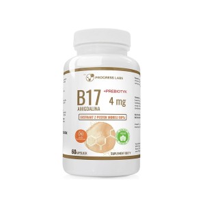 Amigdalina 4mg Ekstrakt z pestek moreli + Prebiotyk Produkt Vege 60 kapsułek