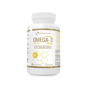 Omega 3 1000mg Forte Gold EPA330 DHA220 Olimpijskie Libido + Witamina E Mega Dawka 90 Kapsułek