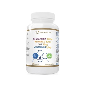 Ashwagandha + Cynk + Witamina C+ Witamina B6 120 tabletek