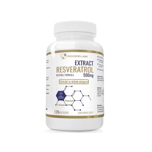 Resveratrol Extract 500mg Ekstrakt ze Skórek Winogron + Prebiotyk 120 kapsułek