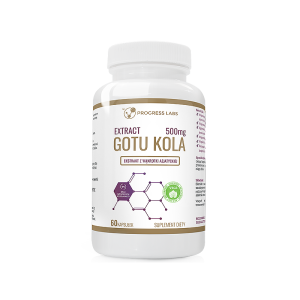 GOTU KOLA EXTRACT 500mg EKSTRAKT Z WĄKROTKI AZJATYCKIEJ PRODUKT VEGE 60 kapsułek